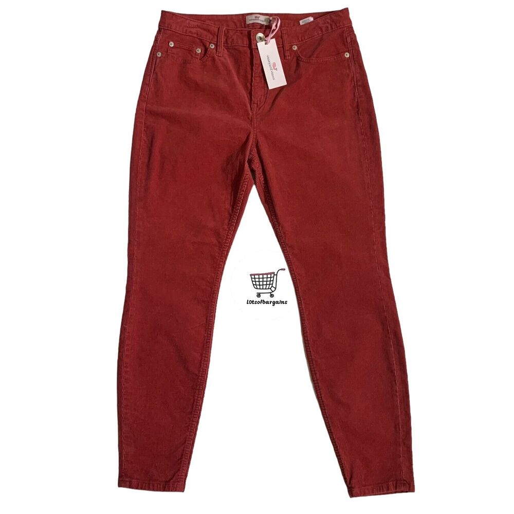 Vineyard Vines Corduroy Women's Size 28 Jamie High Rise Skinny Adult Pants New